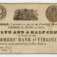 Counting House, Virginia, Winchester, 1839, 12 1/2 cents