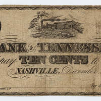 Bank of Tennessee, Nashville, Nashville Branch, Tennessee, Nashville, 1861, 10 cents