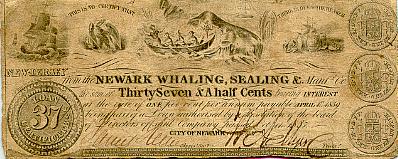 Newark Whaling 37 1/2 cents